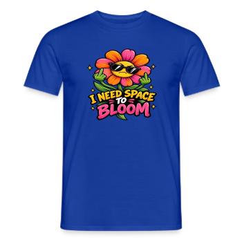 Wütende Blume – Ich brauche Abstand - Männer T-Shirt - Dunkelblau - Vorne - AI Model Male 178 light (178cm)