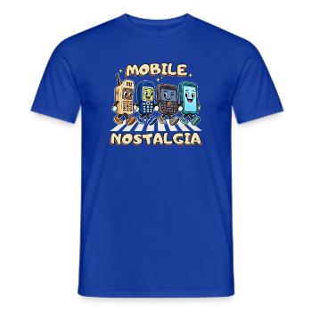 Mobile Nostalgia: Retro-Handy-Parade - Männer T-Shirt - Dunkelblau - Vorne - AI Model Male 178 light (178cm)