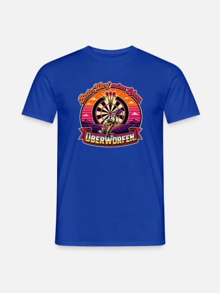 Bester Wurf meines Lebens Dartcartoon - Männer T-Shirt - Dunkelblau