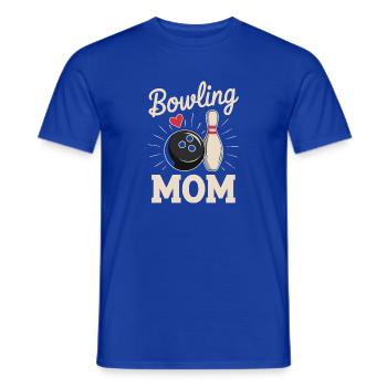 Bowling Mom Mit Herz Kugel Und Kegel - Männer T-Shirt - Dunkelblau - Vorne - AI Model Male 178 light (178cm)