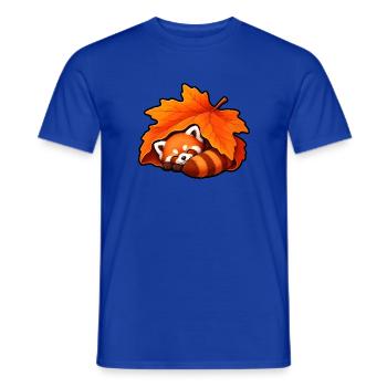 Roter Panda Ahornblatt Herbst Niedlich T-Shirt - Männer T-Shirt - Dunkelblau - Vorne - AI Model Male 178 light (178cm)