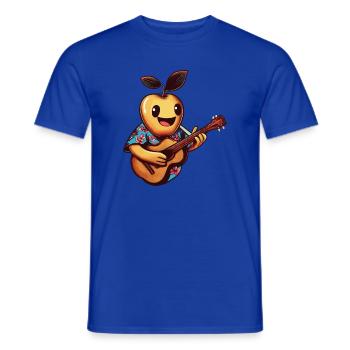 Fröhliche Frucht im Hawaiihemd mit Ukulele - Männer T-Shirt - Dunkelblau - Vorne - AI Model Male 178 light (178cm)