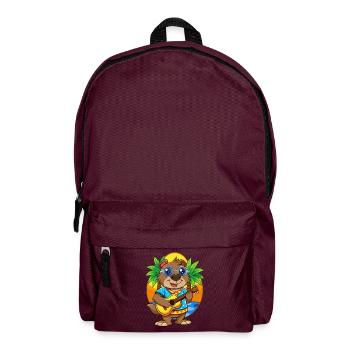 Lustige Biber Cartoon Sommer Strand Sonnenbrille - Rucksack - Burgunderrot - Vorne