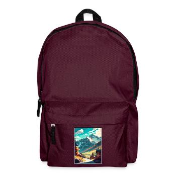 Mayrhofen Autriche Vintage voyage affiche Souvenir - Sac à dos - bordeaux  - Devant