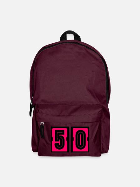 50. 50. GEBURTSTAG. GEBURTSTAG 50 JAHRE. 50 - Rucksack - Burgunderrot