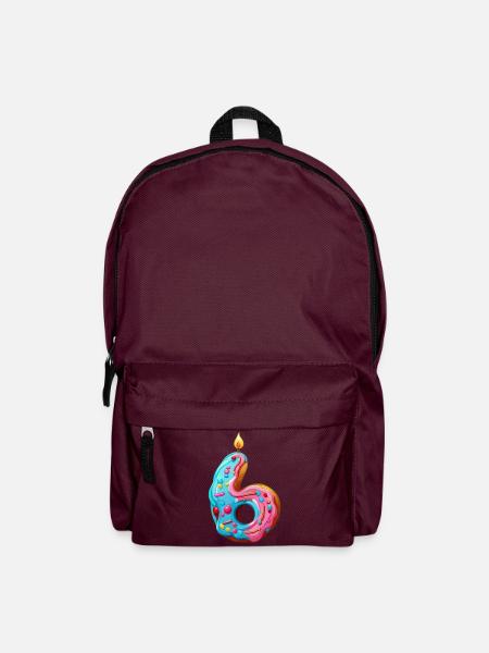 NUMMER 6 KUCHEN SWEET 6. GEBURTSTAG - Rucksack - Burgunderrot