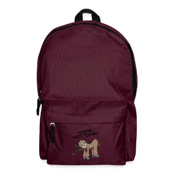 Faultier Nope not today - Rucksack - Burgunderrot - Vorne