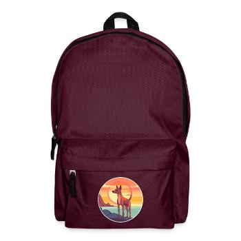Cirneco Dell Ätna Hund Rasse Cartoon Kawaii Clipart - Rucksack - Burgunderrot - Vorne