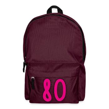 80. 80 JAHRE. 80. JAHRESTAG. 80-JÄHRIGES JUBILÄUM. - Rucksack - Burgunderrot - Vorne