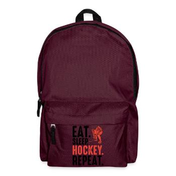 Silhouette du joueur de hockey rouge - Sac à dos - bordeaux  - Devant