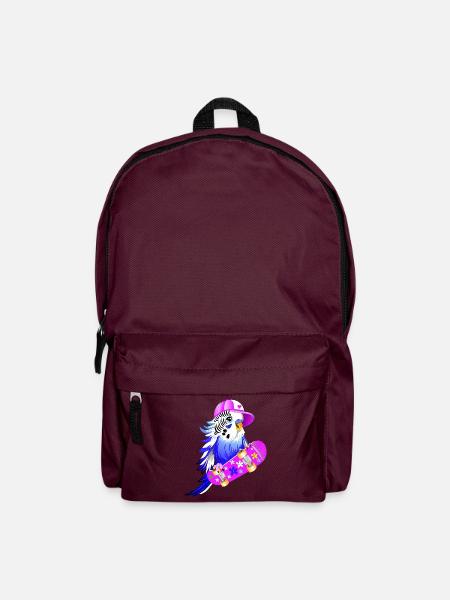 Wellensittich Skateboard - Rucksack - Burgunderrot