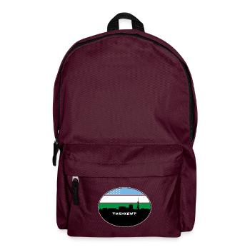 Taschkent Usbekistan Flagge Skyline Silhouette Reisen - Rucksack - Burgunderrot - Vorne