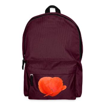 Mohnblume Mohn Klatschmohn - Rucksack - Burgunderrot - Vorne