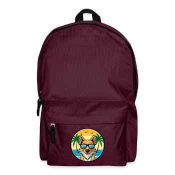 Dänisch Schwedische Bauernhund Rasse Cartoon Sonnenbrille - Rucksack - Burgunderrot - Vorne