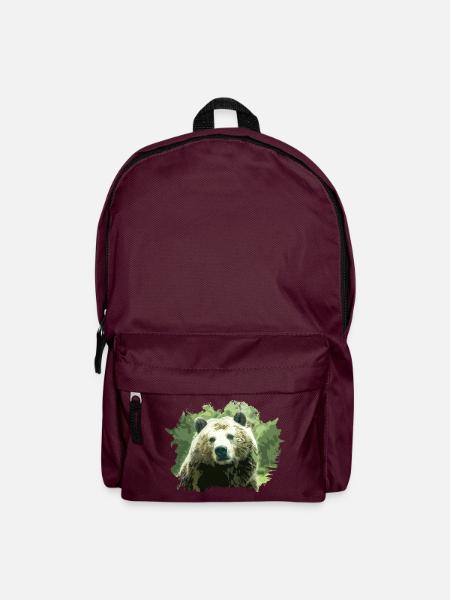 Bär - Rucksack - Burgunderrot
