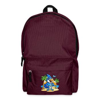 Blue Jay Lustige Cartoon Sommer Strand Sonnenbrille - Rucksack - Burgunderrot - Vorne