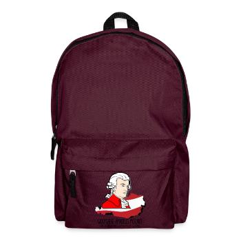 Wolfgang Amadeus Mozart - greatest composer - Rucksack - Burgunderrot - Vorne