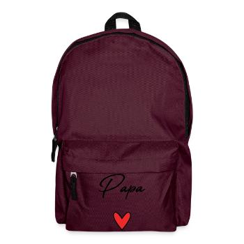 PAPA. VATERTAG. FROHER VATERTAG. ALLES GUTE ZUM GEBURTSTAG. - Rucksack - Burgunderrot - Vorne