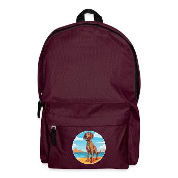 Plott Hund Rasse Cartoon Kawaii Clipart Hund - Rucksack - Burgunderrot - Vorne
