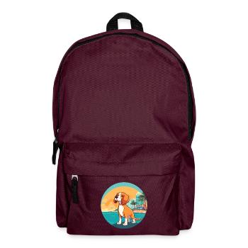Deutsche Bracke Hund Rasse Cartoon Kawaii Clipart - Rucksack - Burgunderrot - Vorne