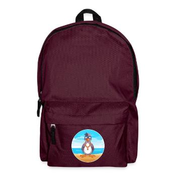 Jay Cartoon Yoga Strand Sommer Illustration - Rucksack - Burgunderrot - Vorne