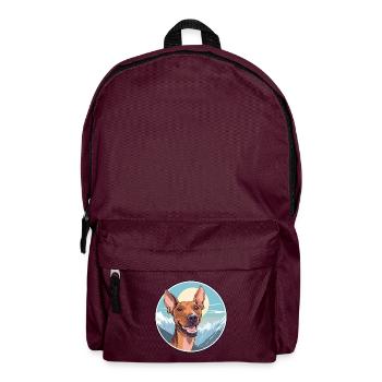 Cirneco Dell Ätna Hunderasse Cartoon Kawaii Waterco - Rucksack - Burgunderrot - Vorne