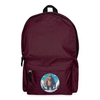 Big Foot Aquarell Karikatur Kawaii Haustier Tier Colo - Rucksack - Burgunderrot - Vorne
