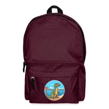 Basilisk Aquarell Cartoon Kawaii Clipart Tier - Rucksack - Burgunderrot - Vorne