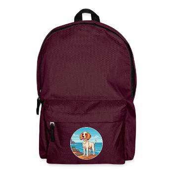 Jamthund Hund Rasse Cartoon Kawaii Clipart Hund Haustier - Rucksack - Burgunderrot - Vorne