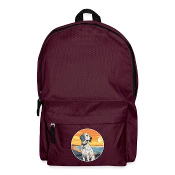 Englisch Setter Hund Rasse Cartoon Kawaii Clipart - Rucksack - Burgunderrot - Vorne