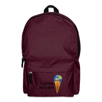 Is getting hot in here - Erde als schmelzendes Eis - Rucksack - Burgunderrot - Vorne