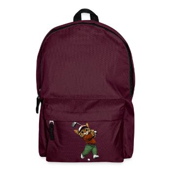 Golf Katzen - Rucksack - Burgunderrot - Vorne