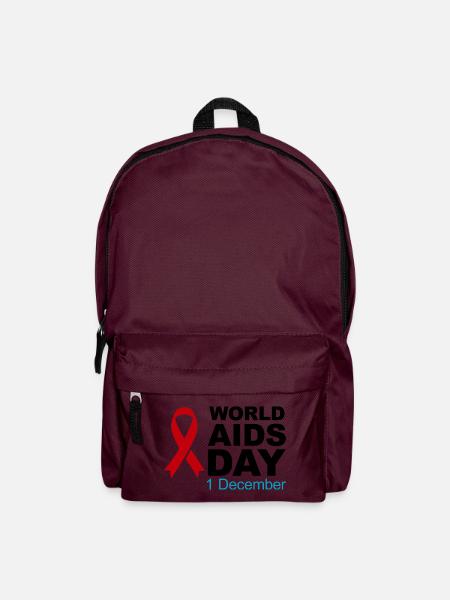 Welt-AIDS-Tag Band 1. Dezember - Rucksack - Burgunderrot