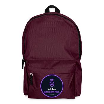 Ich Bin Gar Nicht Hier. VPN Nerd Shirt - Rucksack - Burgunderrot - Vorne