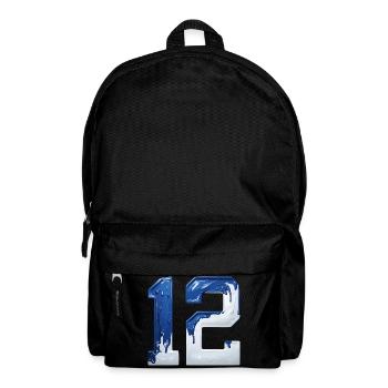 NR. 12 NUMMER 12 BLAU WEIß 12. GEBURTSTAG - Rucksack - Schwarz - Vorne