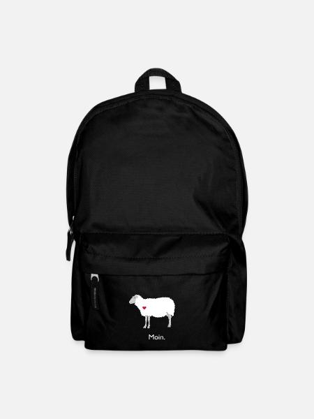 Schaf Moin ausgeschlafen? Deichschaf Schafe zählen - Rucksack - Schwarz