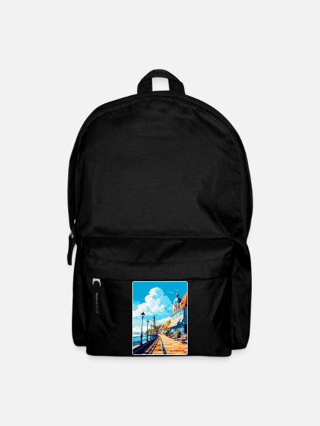 Zoppot Polen Vintage Reiseplakat WPA Souvenir - Rucksack - Schwarz