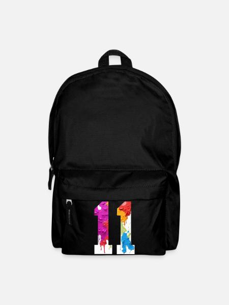 FARBIG NUMMER 11 BUNT 11. GEBURTSTAG - Rucksack - Schwarz
