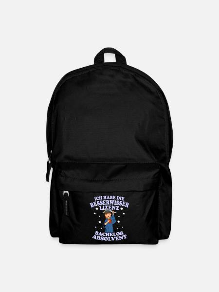 Bachelor Absolvent Besserwisser Lizenz - Rucksack - Schwarz