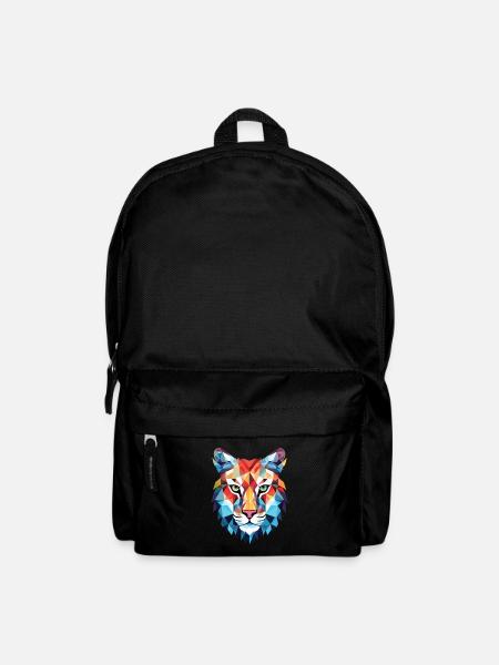 Luchs Bunte Aquarell-Tier-Haustier-Illustration - Rucksack - Schwarz