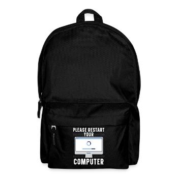 Fragen Sie mich über Informationstechnologie - Rucksack - Schwarz - Vorne