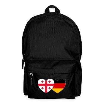 Georgien Deutschland Flagge Herz - Rucksack - Schwarz - Vorne