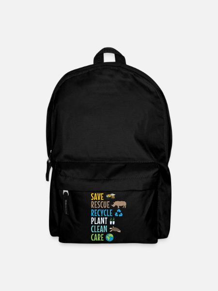 Umweltschützer Grüne Umweltschutz Spruch Öko - Rucksack - Schwarz