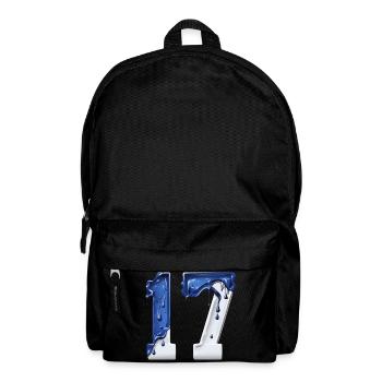 NR. 17 NUMMER 17 BLAU WEIß 17. GEBURTSTAG - Rucksack - Schwarz - Vorne