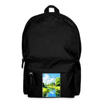 Spreewald Allemagne Affiche de voyage vintage souvenir - Sac à dos - noir - Devant
