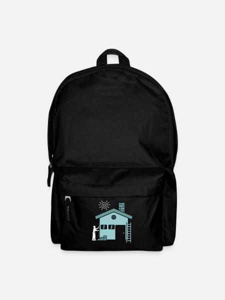 Hausbauer Häuslebauer Haus Bauen - Rucksack - Schwarz