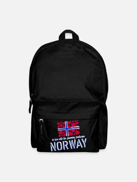 Norwegen Norge Norway - Rucksack - Schwarz