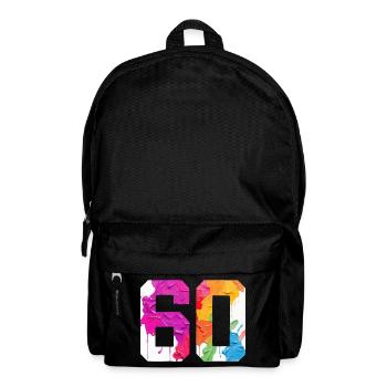 FARBIG NUMMER 60 BUNT 60. GEBURTSTAG - Rucksack - Schwarz - Vorne