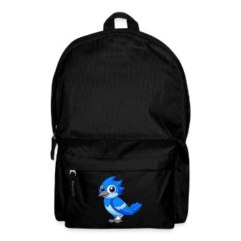 Blue Jay Niedliche Maskottchen Zeichentrickfigur Kawaii - Rucksack - Schwarz - Vorne