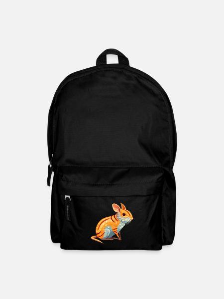 Elefant Spitzmaus Buntes Aquarell Cartoon Kawaii - Rucksack - Schwarz